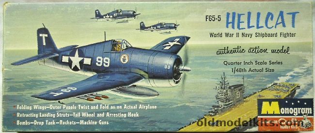 Monogram 1/48 Grumman F6F-5 Hellcat - Four Star Issue, PA80-149 plastic model kit